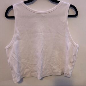 H&M White Ribbed Tank Top